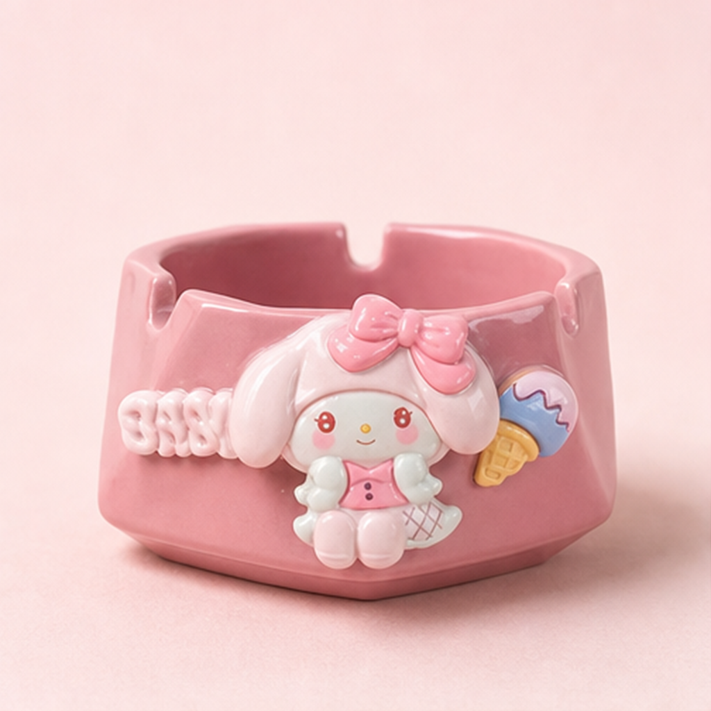 マイメロディ 立体陶器アッシュトレイ ピンク