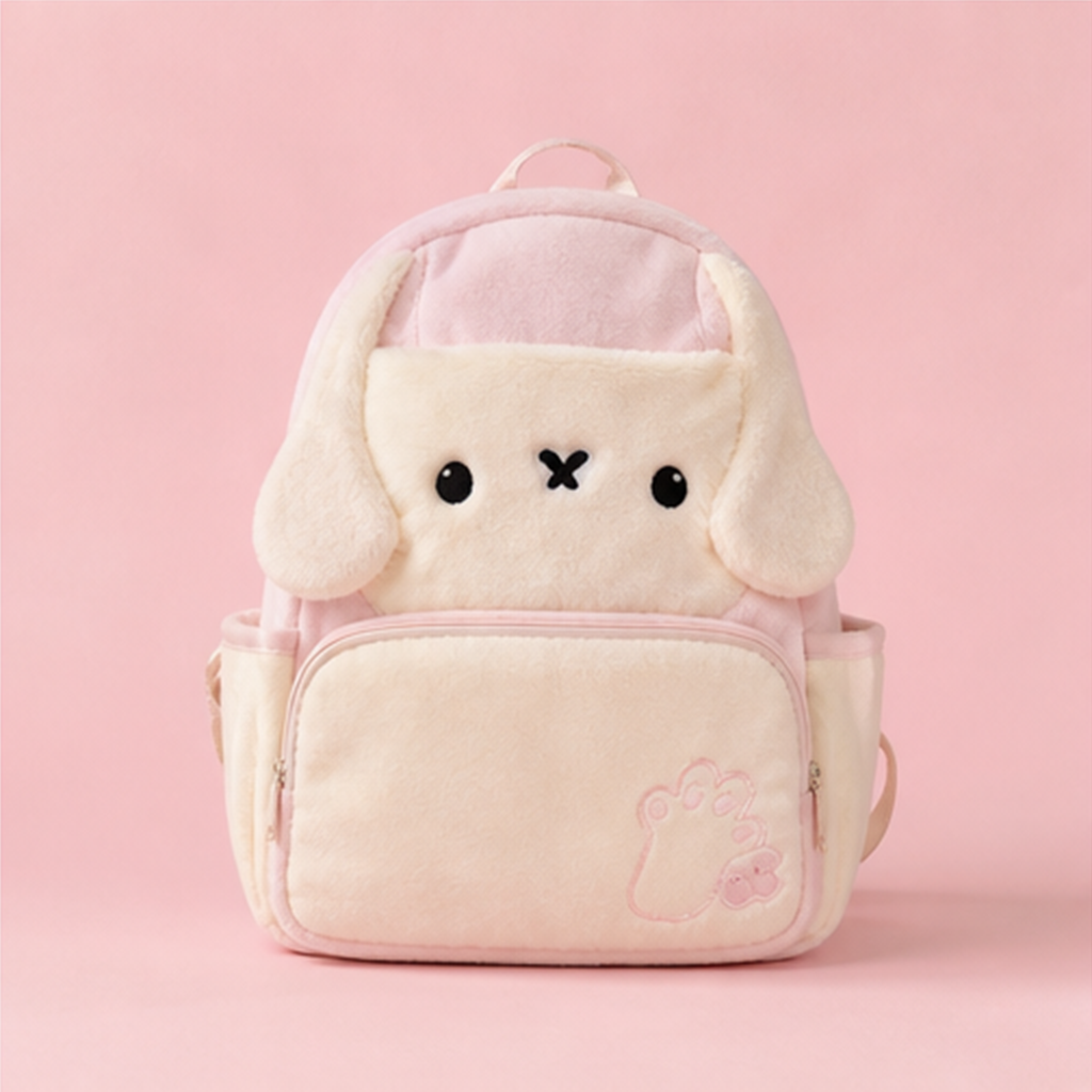 ふわふわアニマル 大容量リュック（ピンク）