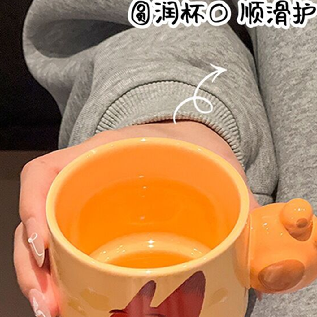 ディズニー ズートピア ニック 肉球ハンドル セラミックマグ 300ml オレンジ