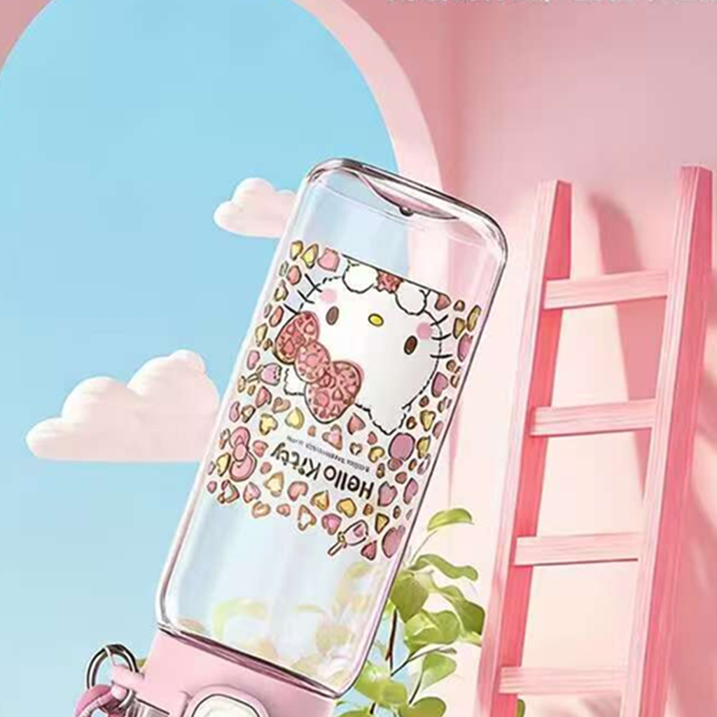ハローキティ 2WAYストローウォーターボトル 750ml ピンク