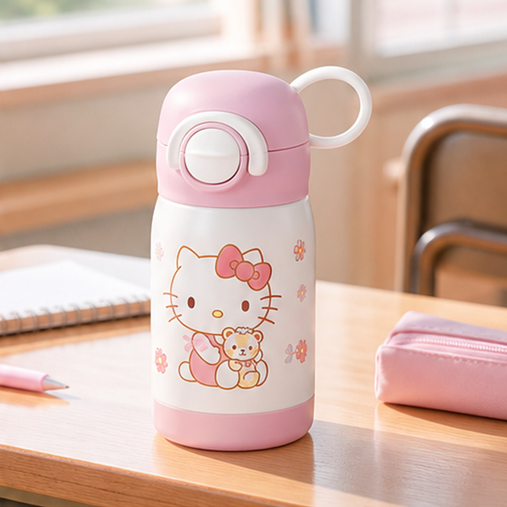 ハローキティ 220ml ミニ2WAYステンレスボトル ストロー付き
