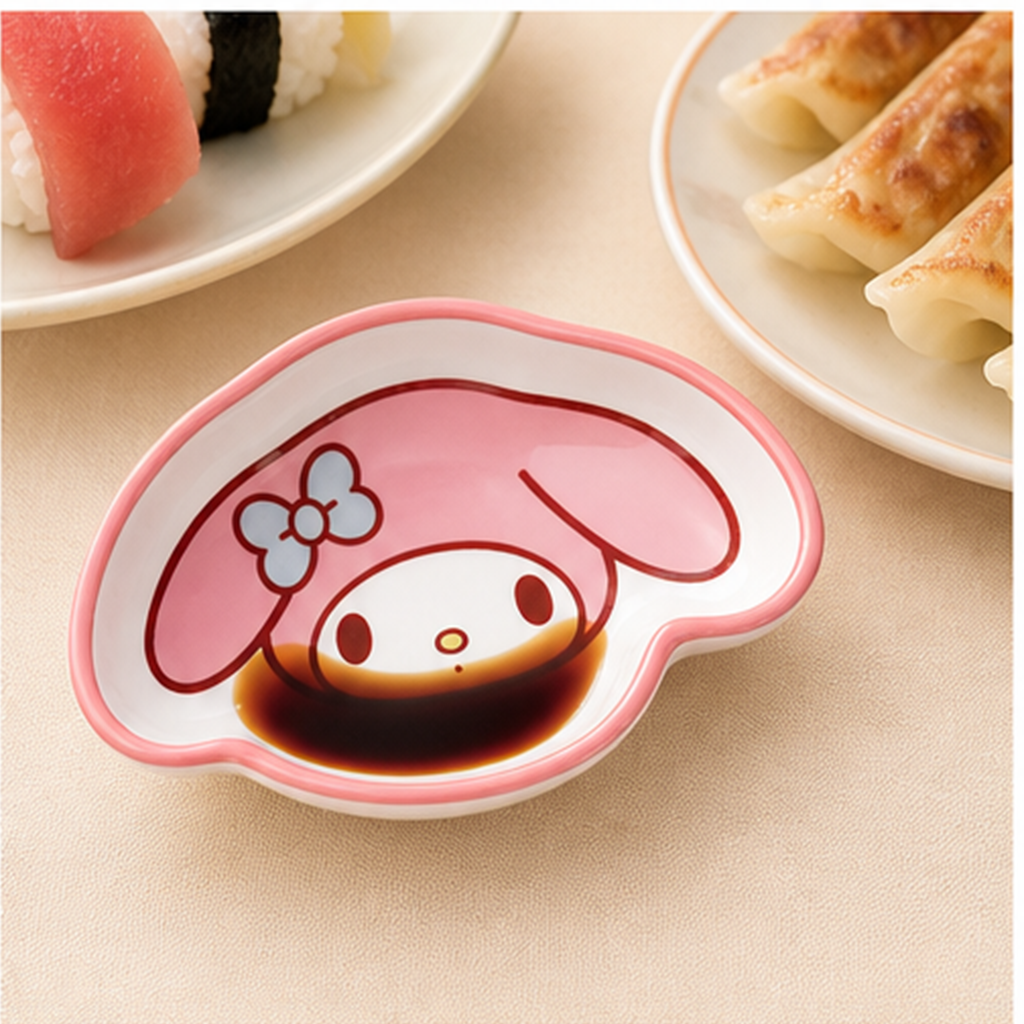 マイメロディ フェイス型ミニ陶磁器プレート