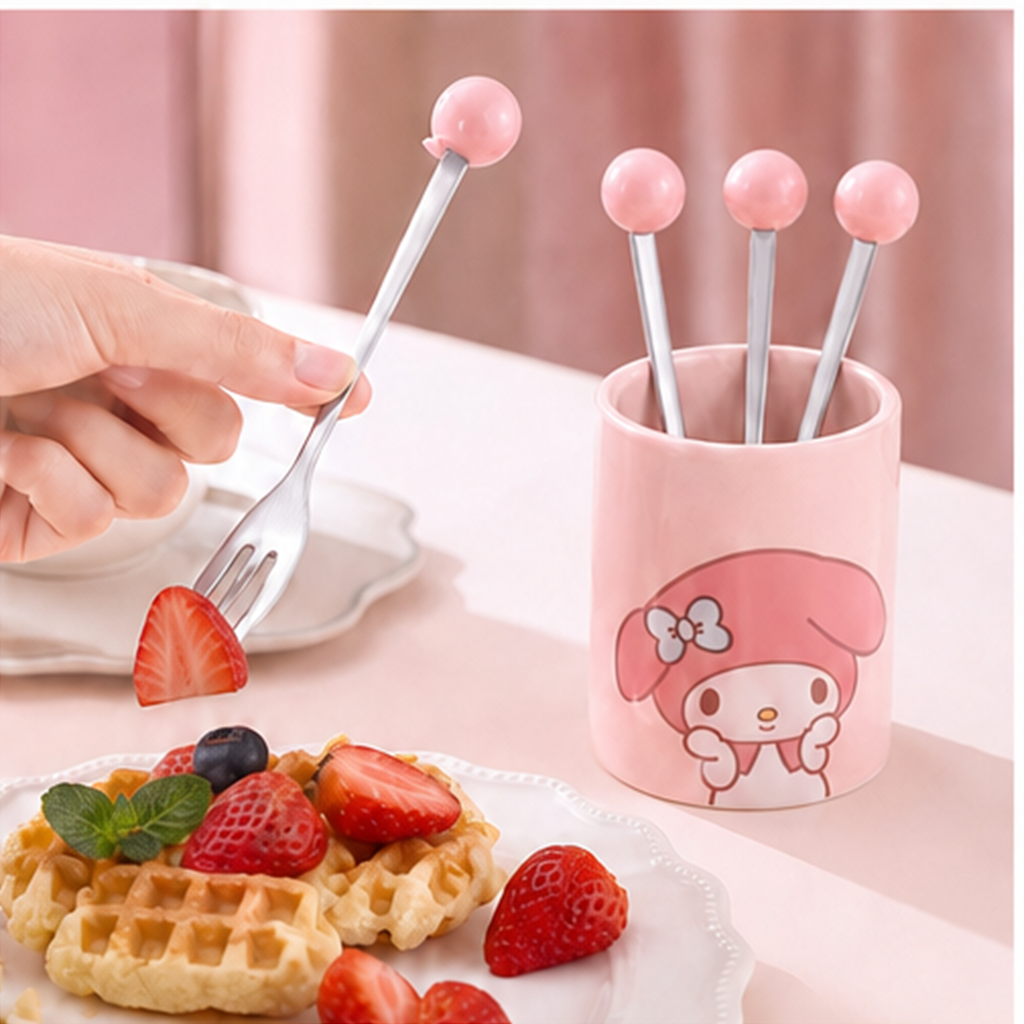 サンリオキャラクター フルーツフォーク5本セット