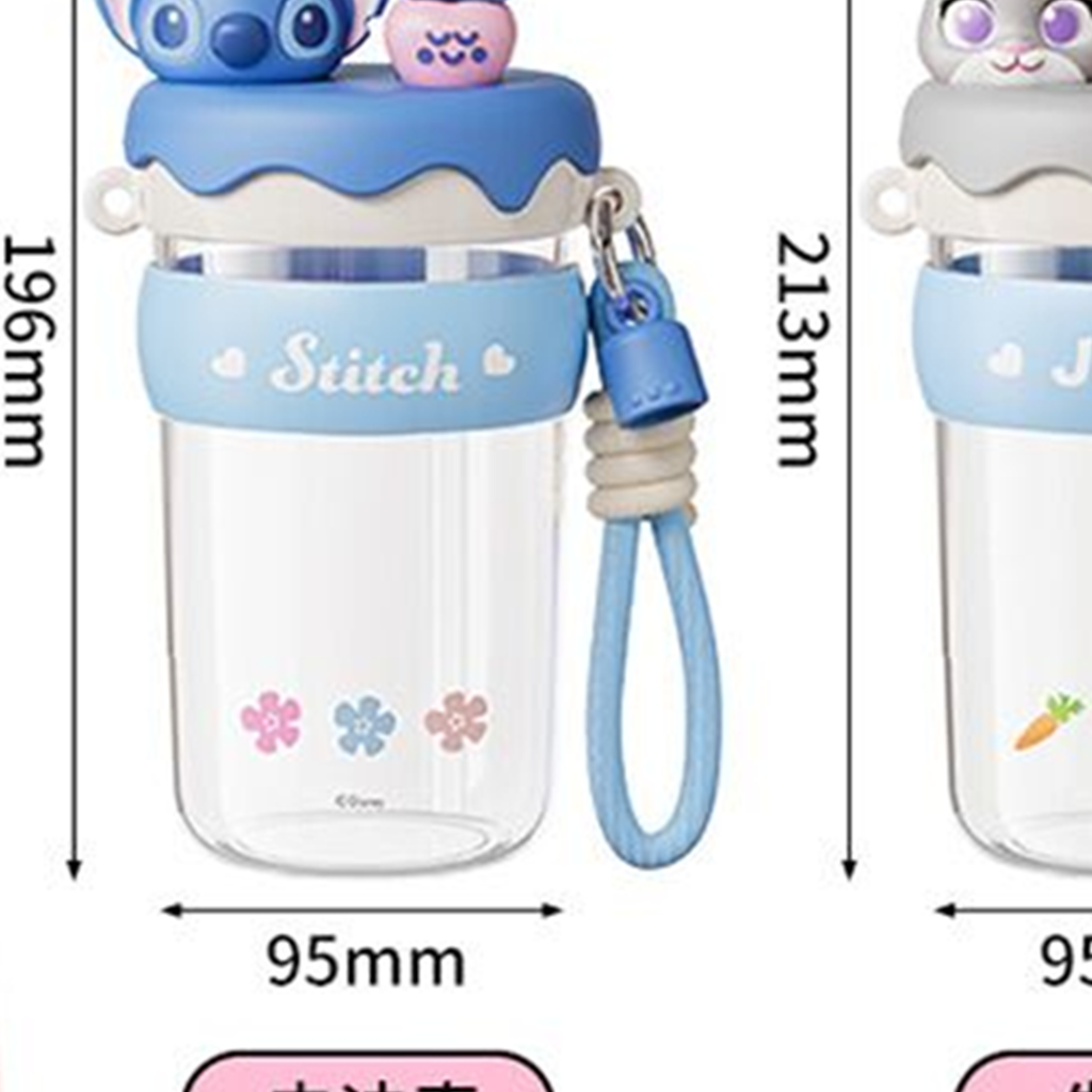 ディズニー スティッチ 携帯ストローボトル ブルー