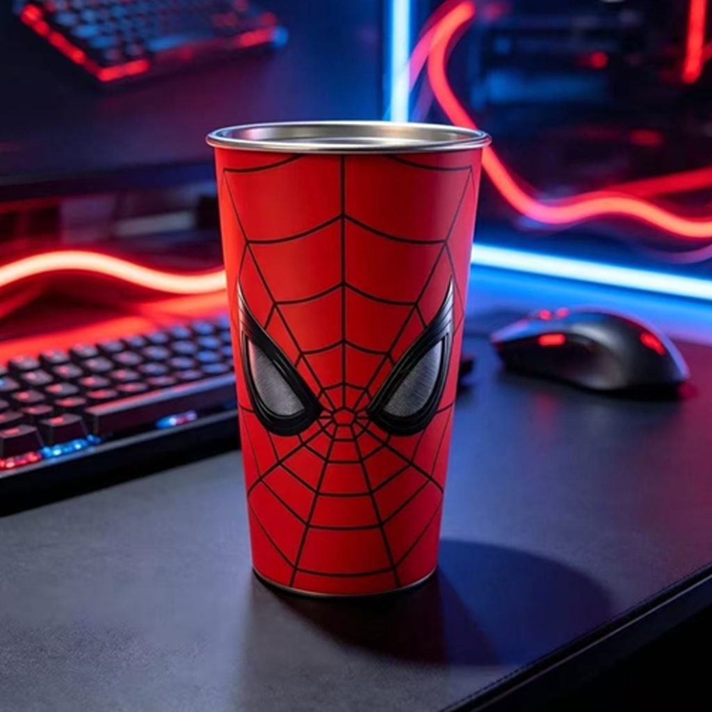 スパイダーマン 700ml 冷感カラーチェンジタンブラー ふた・ストロー付き