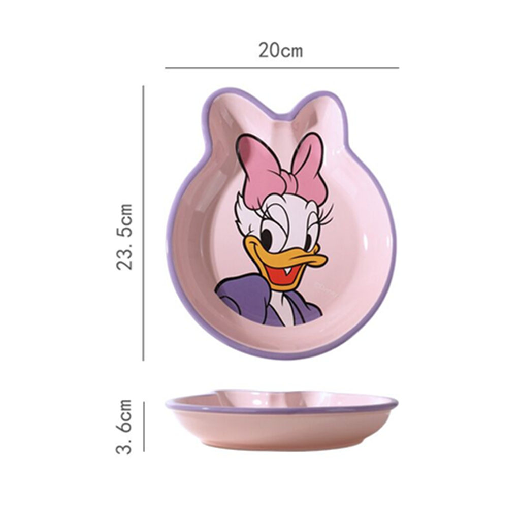 ディズニー デイジーダック 異形セラミックプレート ピンク 約20×23.5cm
