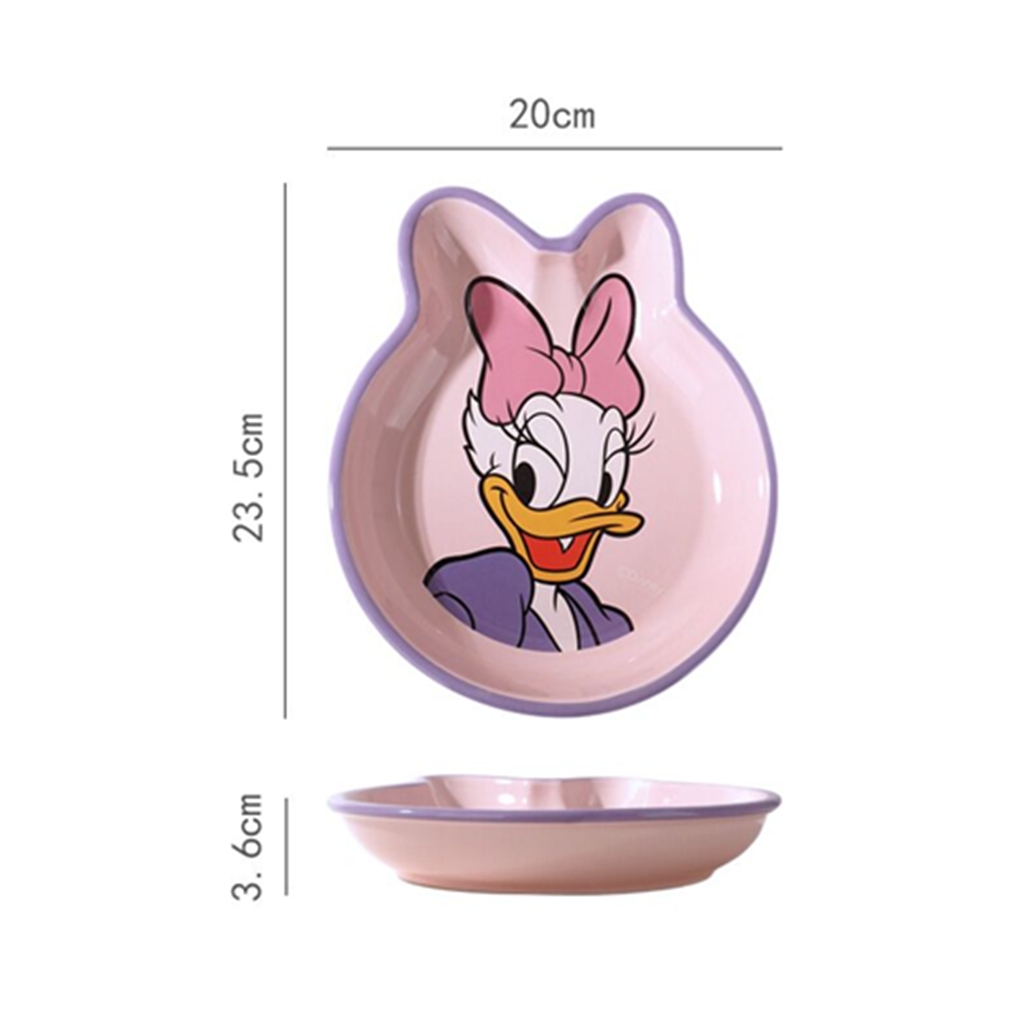 デイジーダック フェイス型セラミックプレート 20cm ピンク