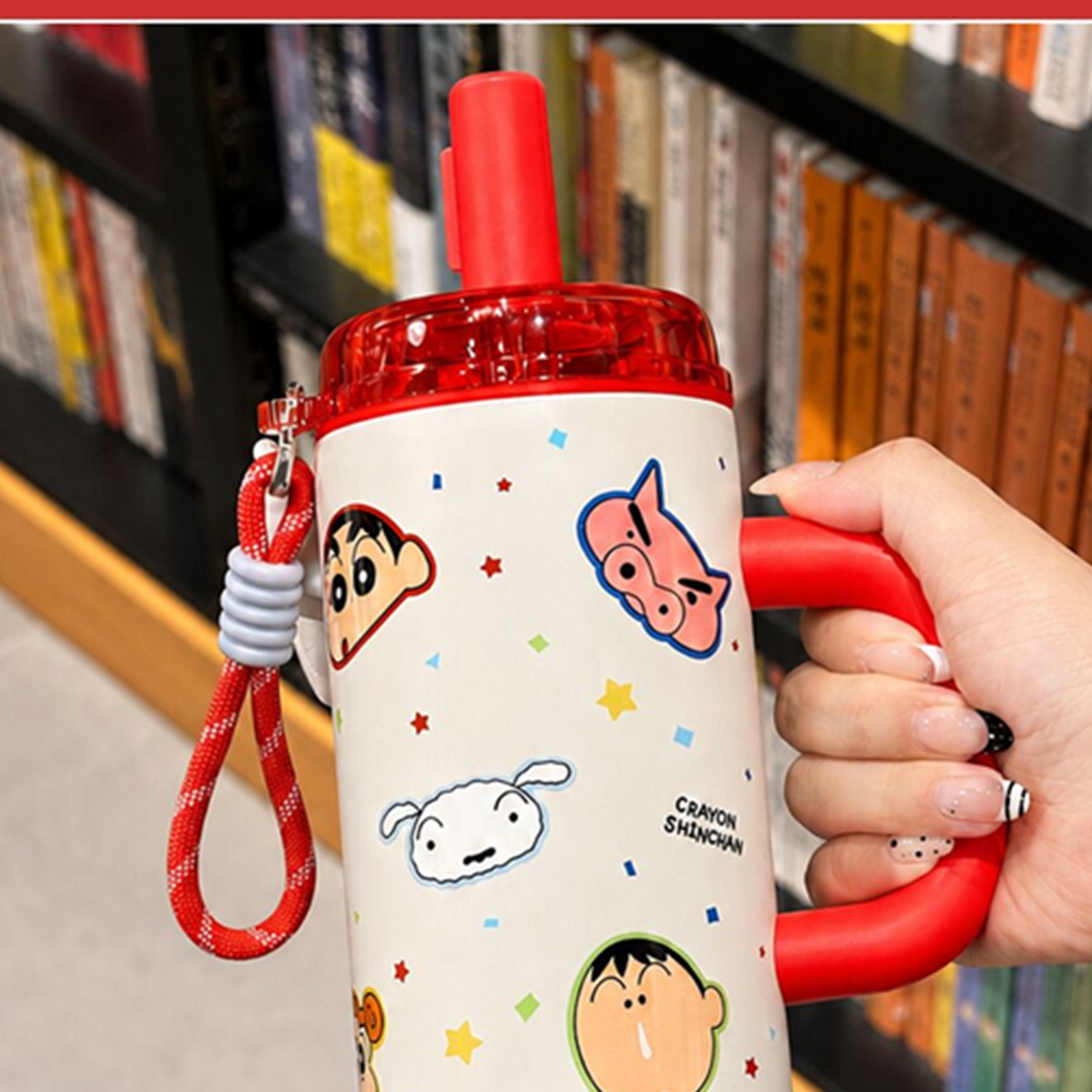 クレヨンしんちゃん 810ml 2WAY 保温ストロータンブラー レッド