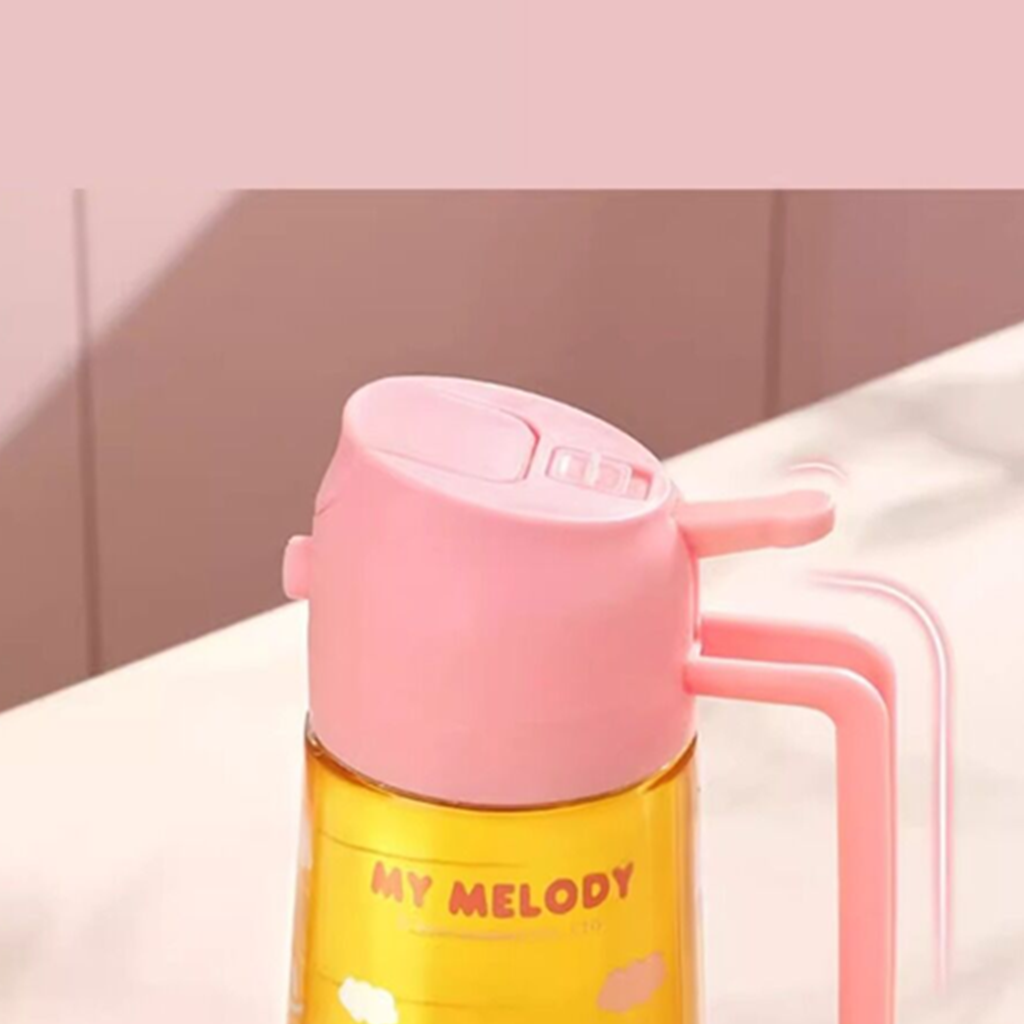 マイメロディ スプレー＆注ぎ口2WAYガラスオイルボトル 470ml