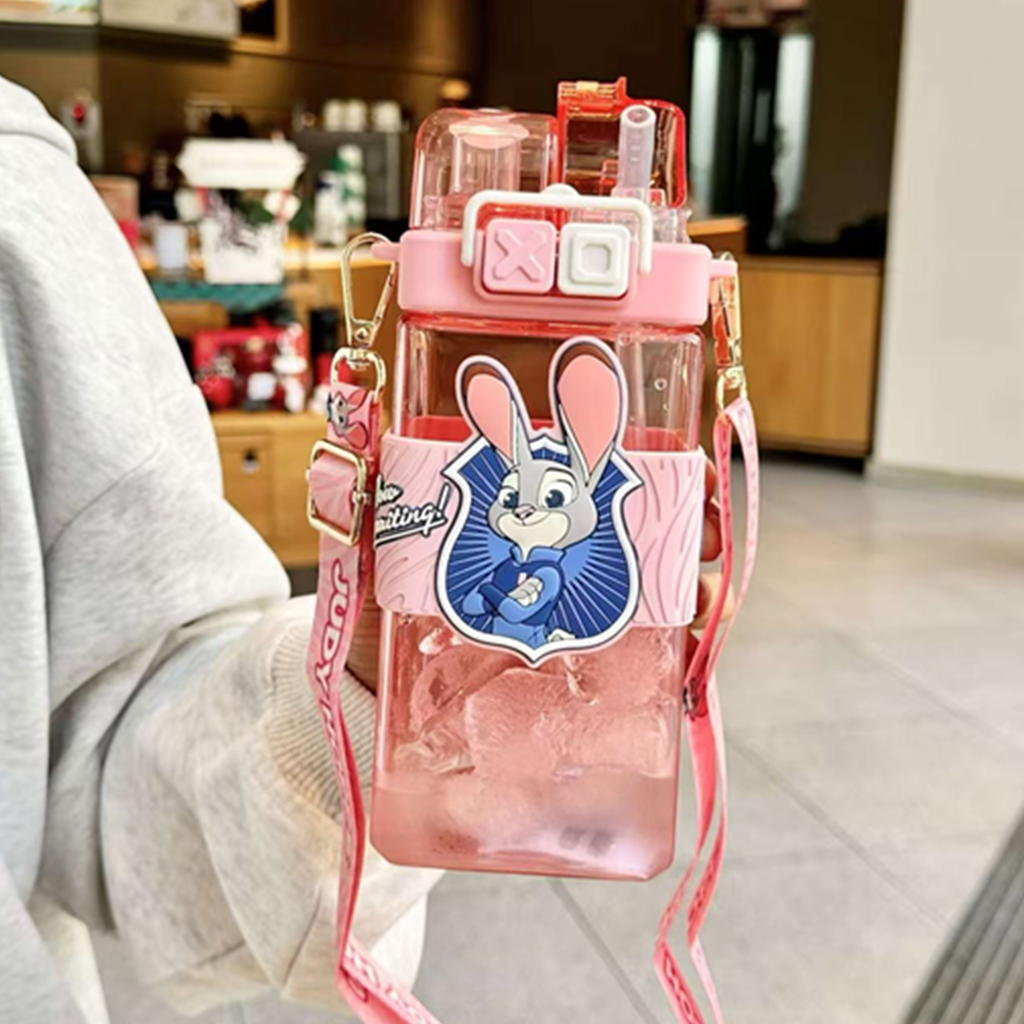 ズートピア ジュディ 2WAYストローウォーターボトル ピンク