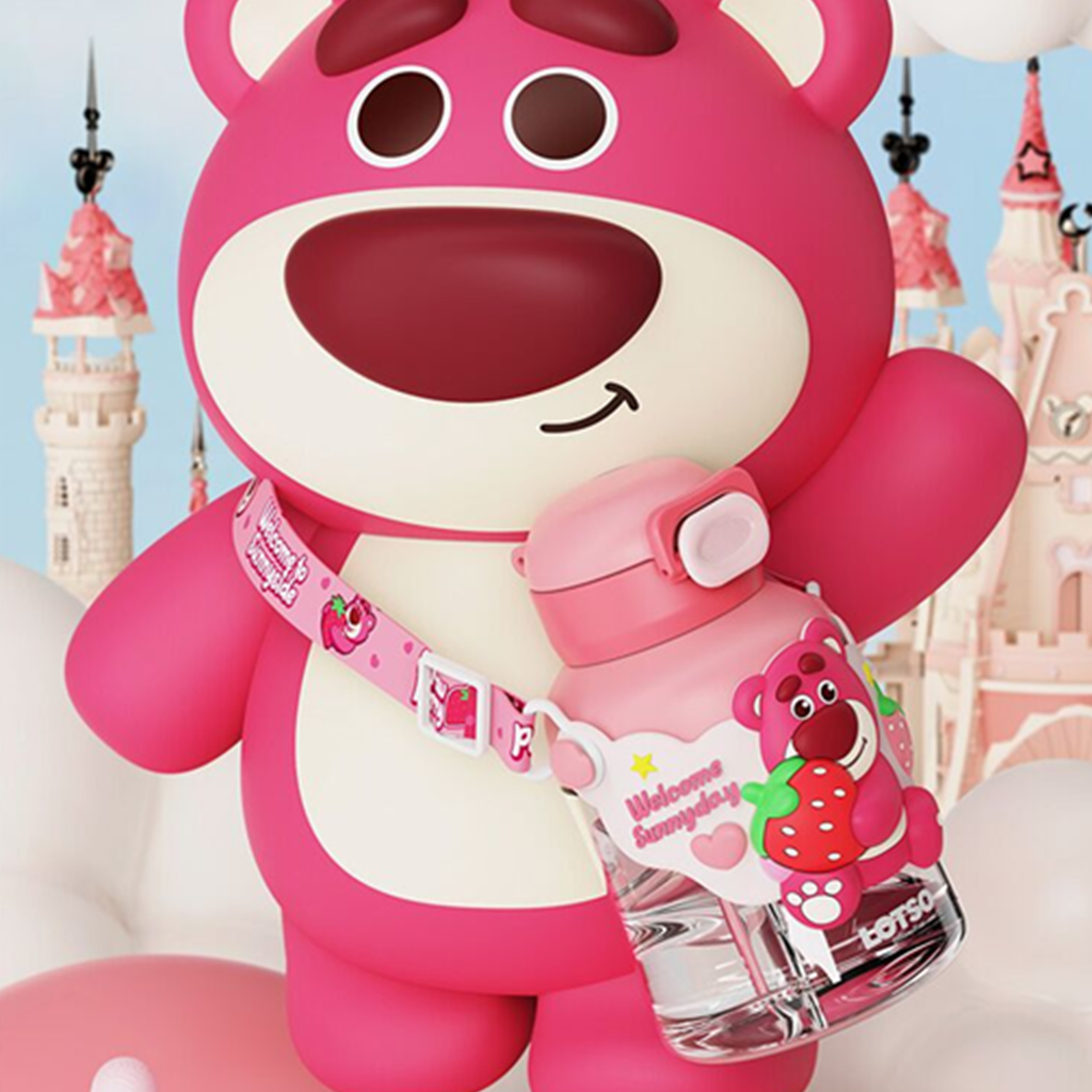 ロッツォ ストロー付きウォーターボトル 700ml ピンク