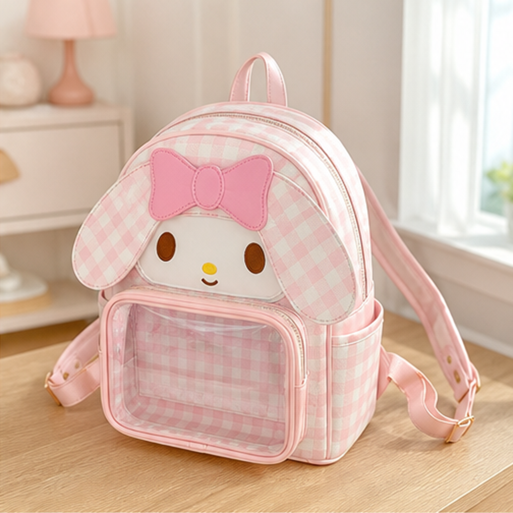 マイメロディ ピンクギンガム痛バッグリュック（大）