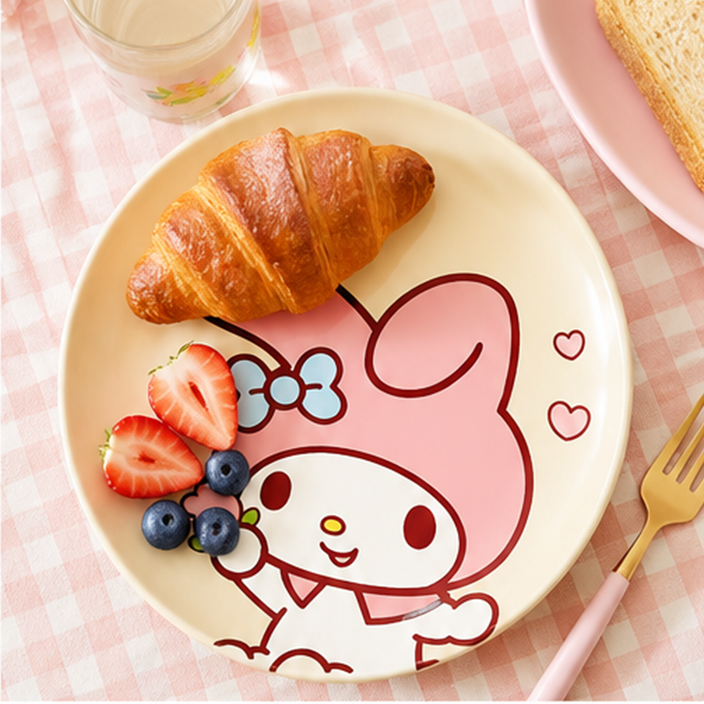 サンリオ マイメロディ 8インチ セラミックディナープレート クリーム