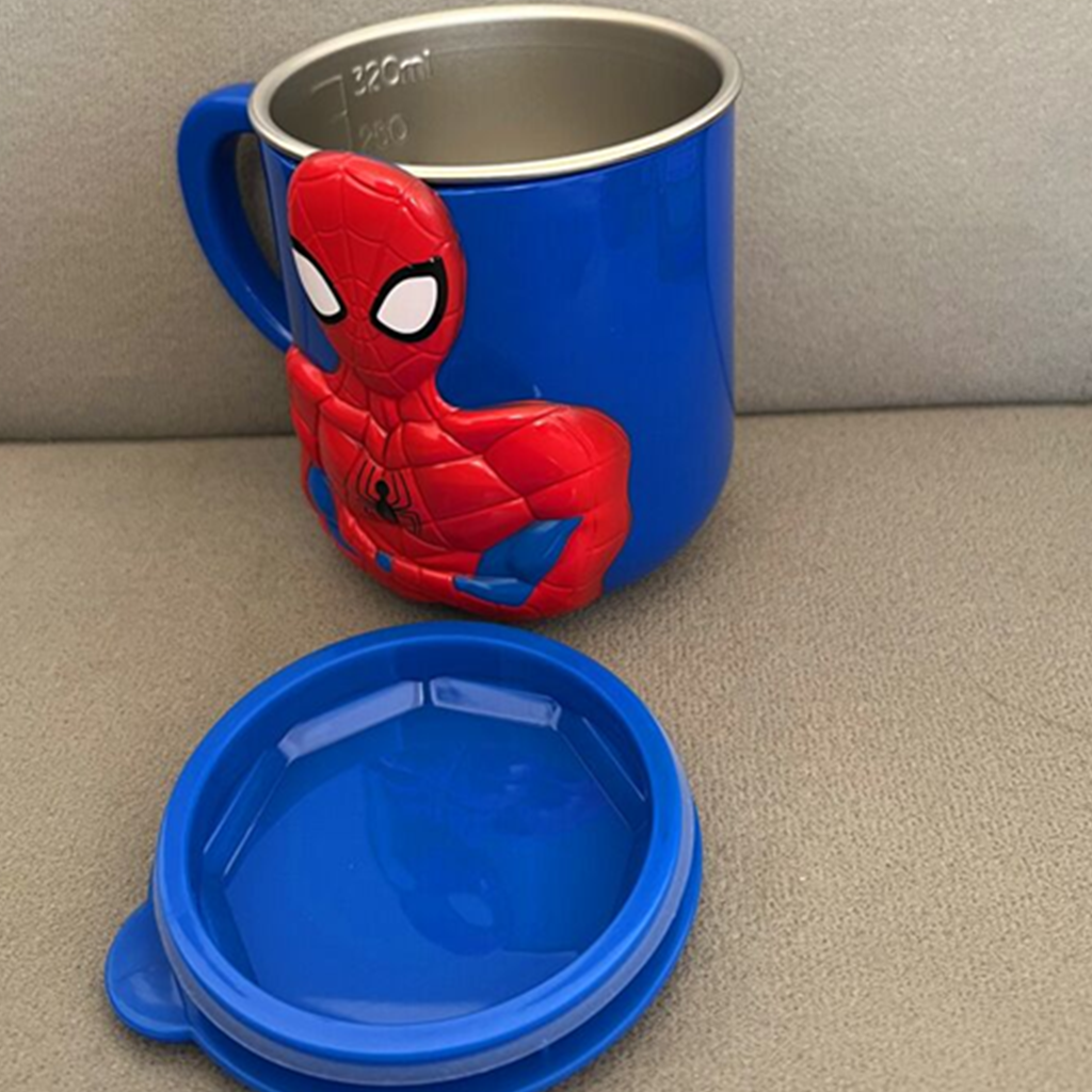 スパイダーマン ふた付きストローカップ 320ml レッド