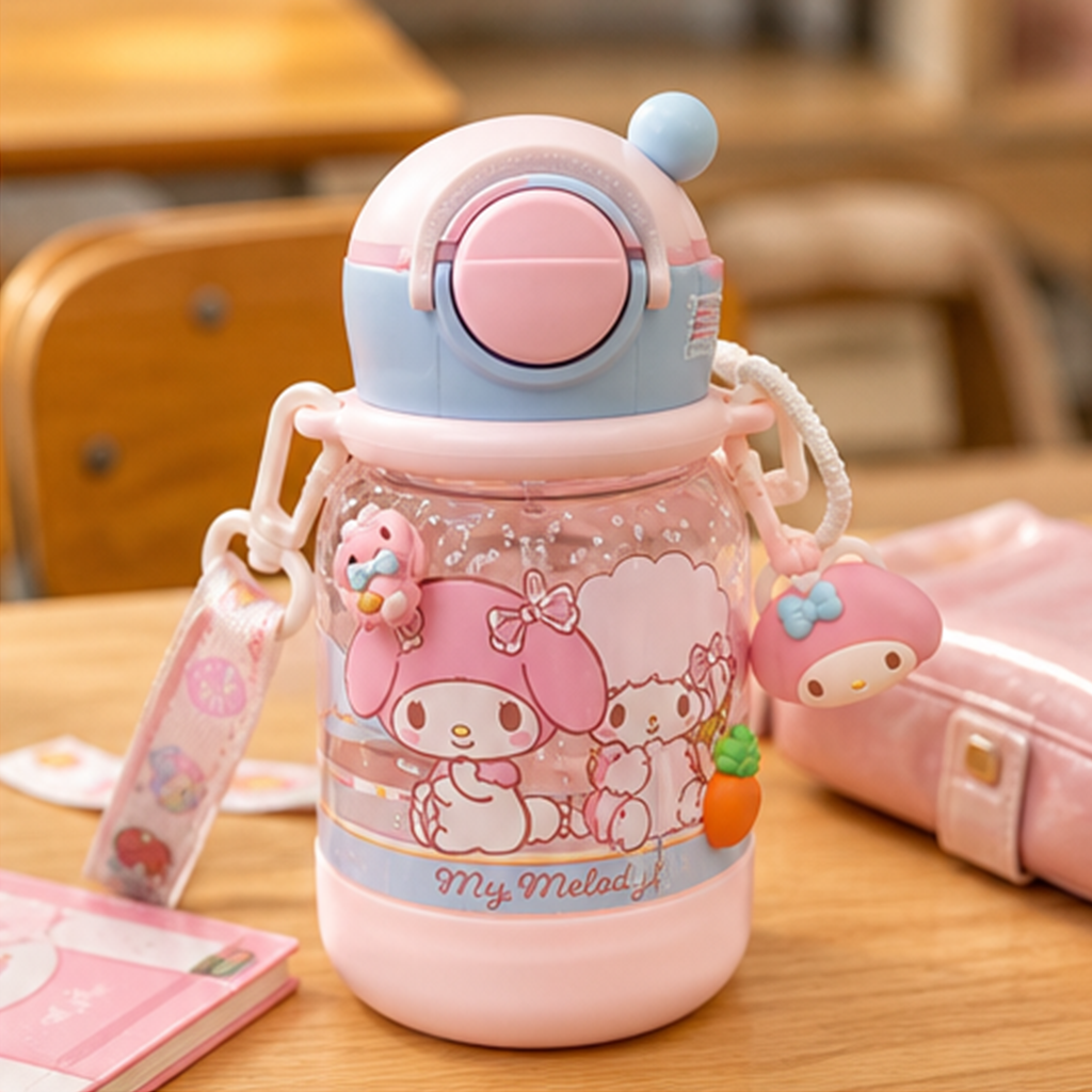 マイメロディ 510ml 2WAYクリアウォーターボトル