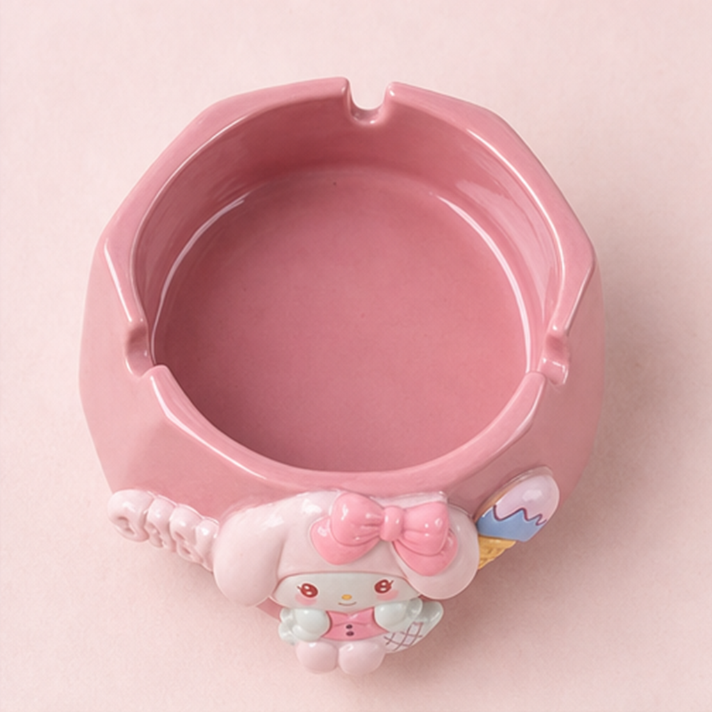 マイメロディ 立体陶器アッシュトレイ ピンク