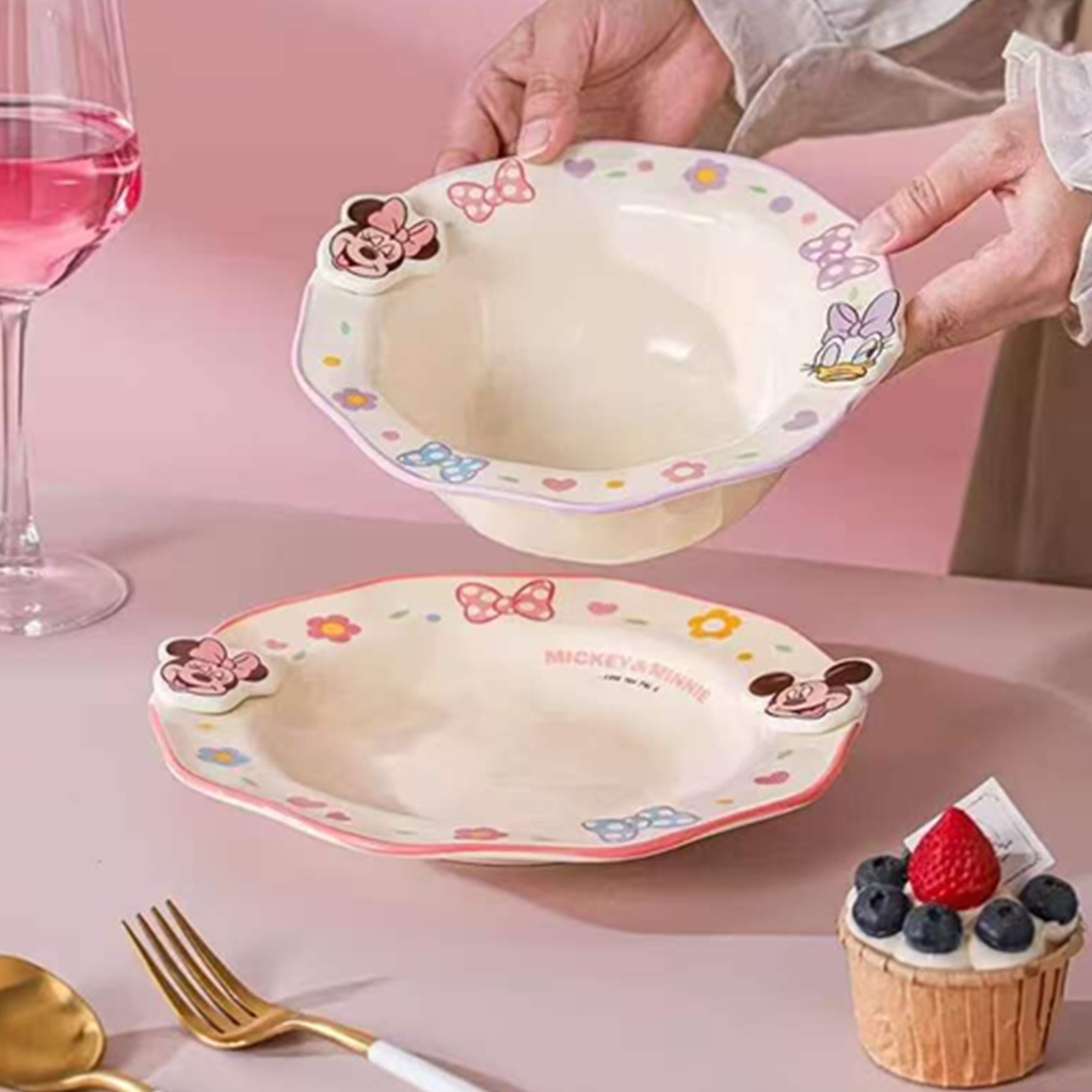 ミッキー＆ミニー 浮き彫りセラミックパスタボウル 20cm