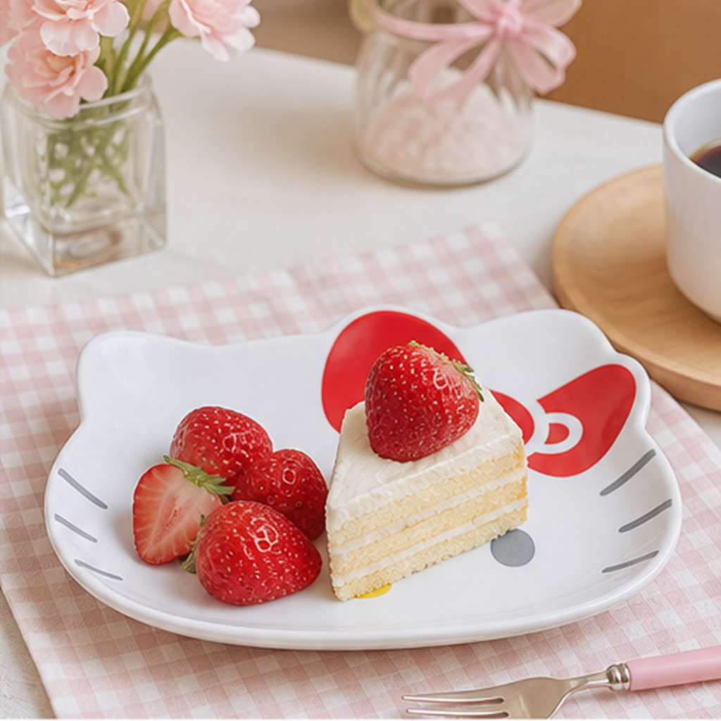 ハローキティ フェイス型セラミックプレート