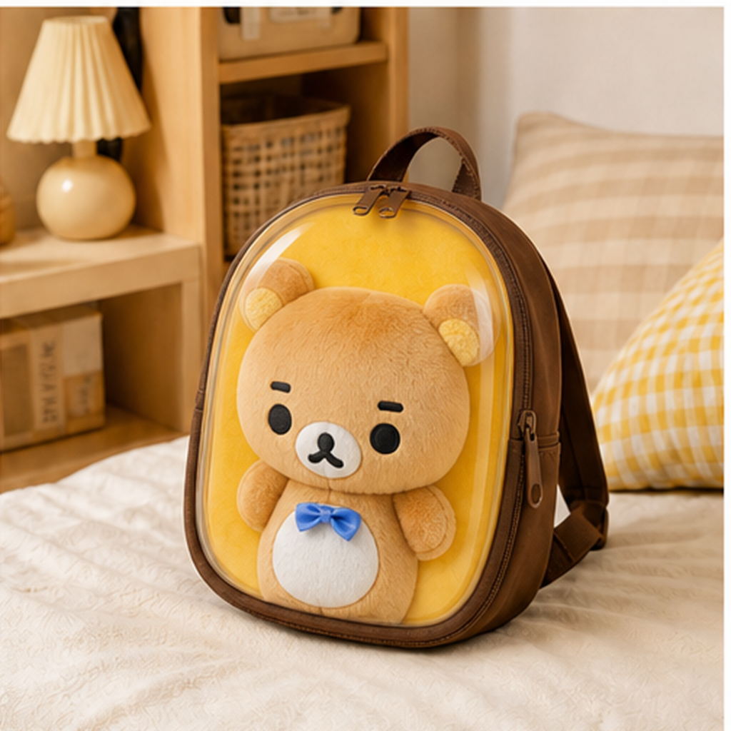 リラックマ ぬいぐるみフェイスリュック ブラウン