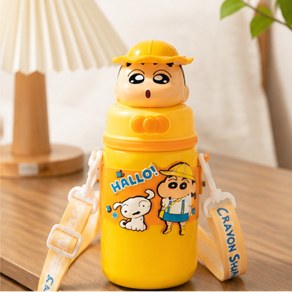 クレヨンしんちゃん 520ml 316ステンレス 保温ストローボトル イエロー