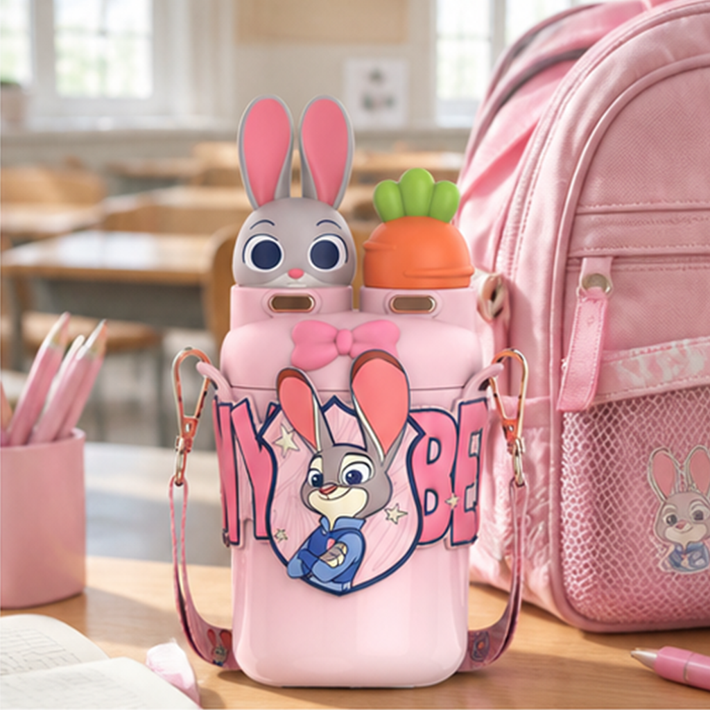 ディズニー ズートピア ジュディ 700ml ストロー付き保冷タンブラー ピンク