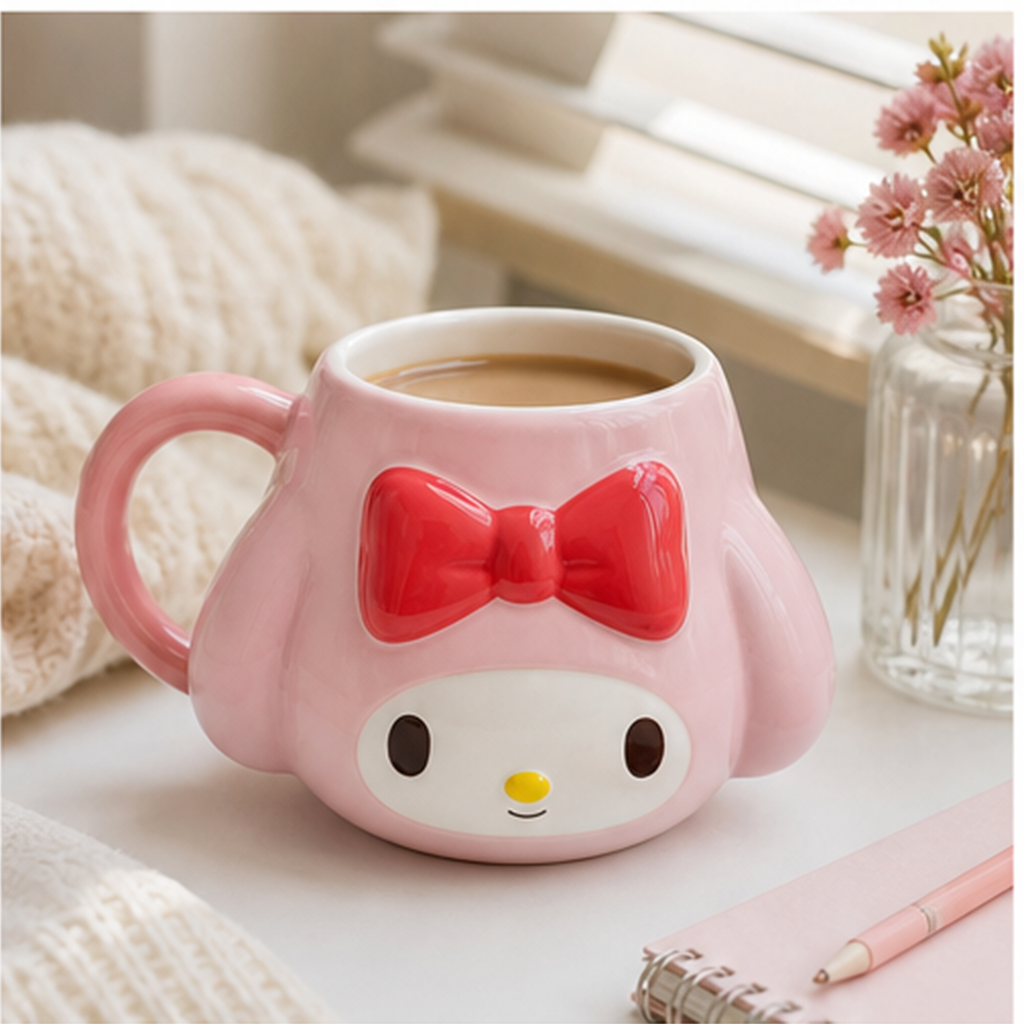 マイメロディ フェイス型陶器マグ 380ml