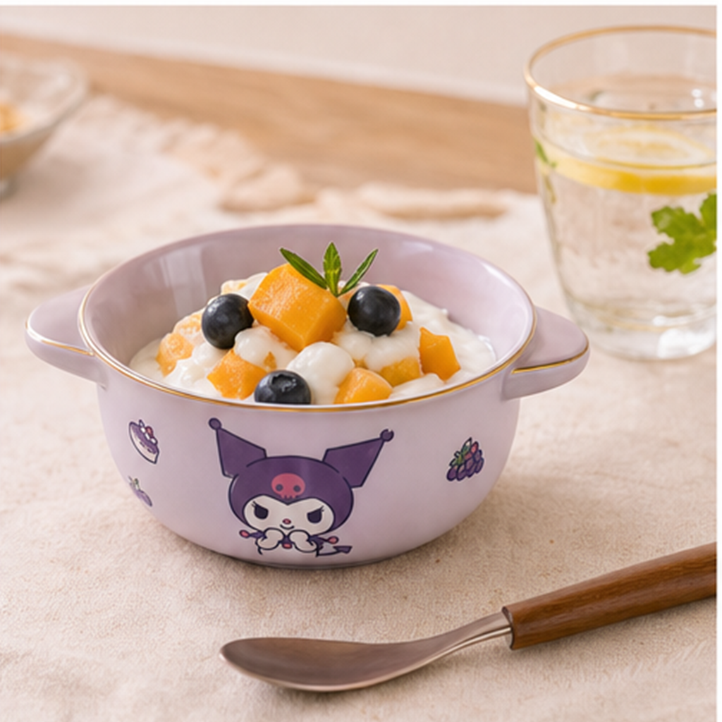 サンリオキャラクター 両手付き陶器キッズボウル