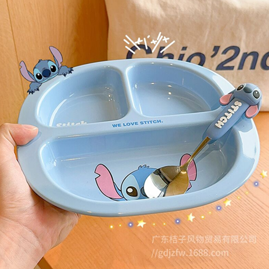 スティッチ 3つ仕切りセラミックプレート 24.5cm