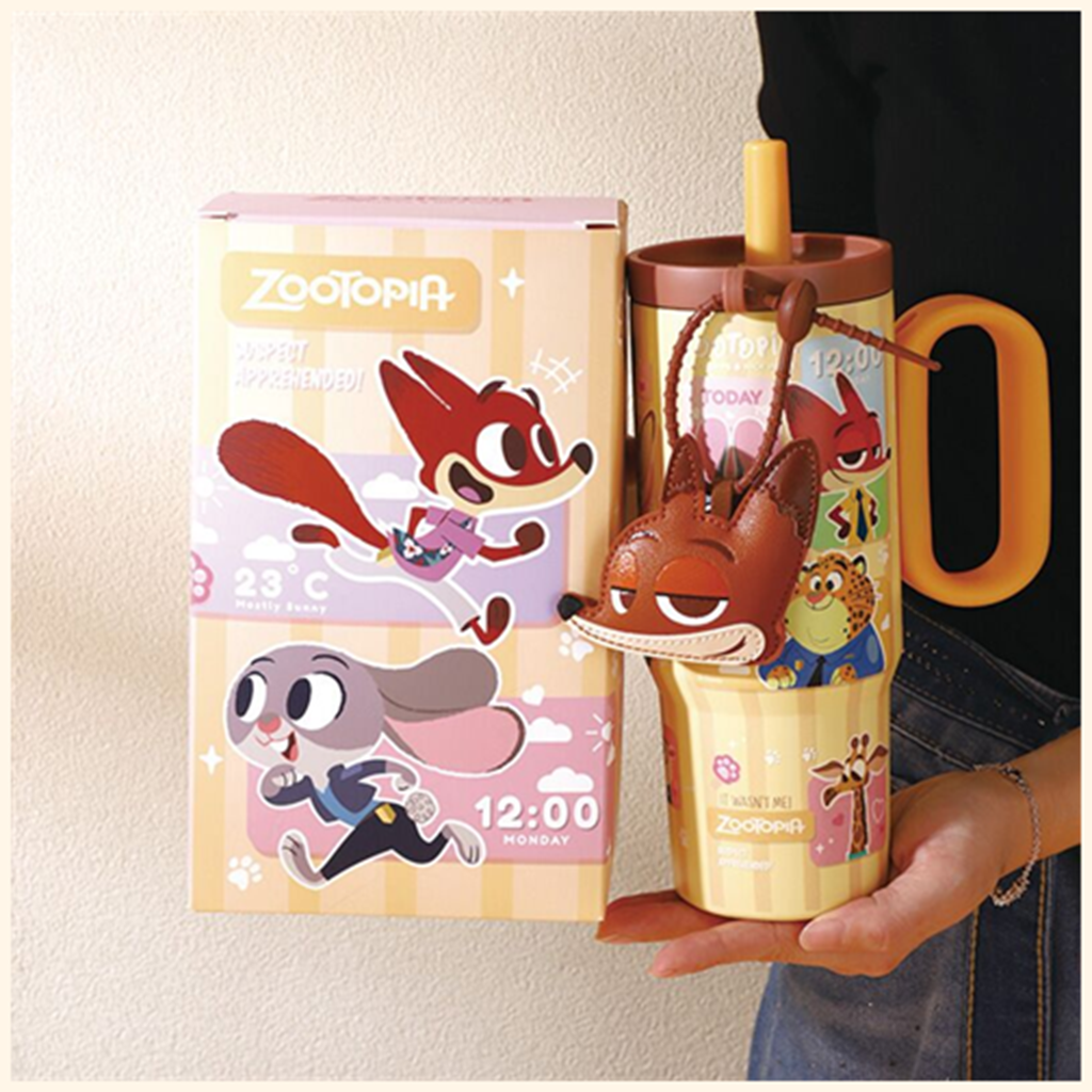 ディズニー ズートピア ニック 大容量 ストロー付き保冷タンブラー イエロー