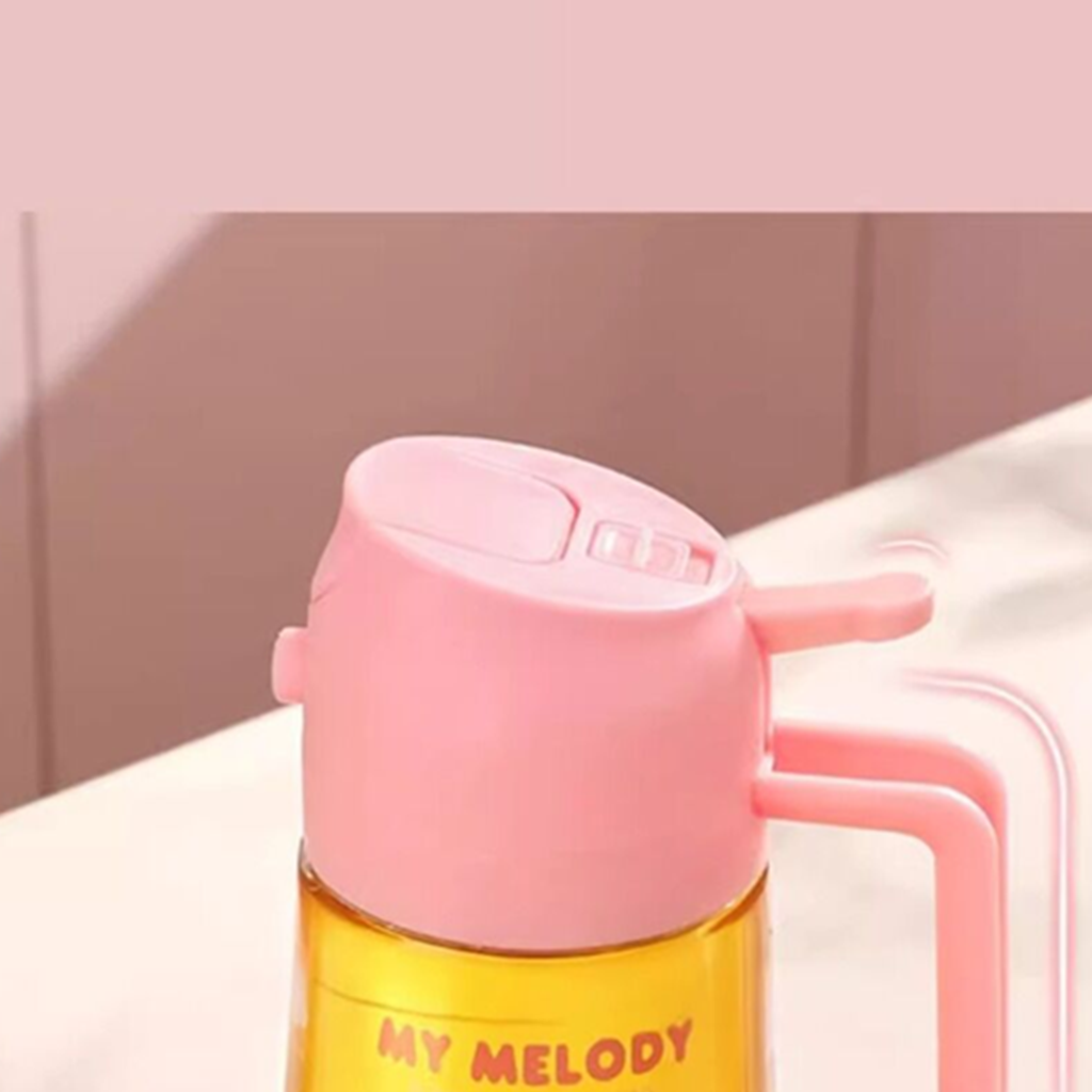 マイメロディ スプレー＆注ぎ口2WAYガラスオイルボトル 470ml