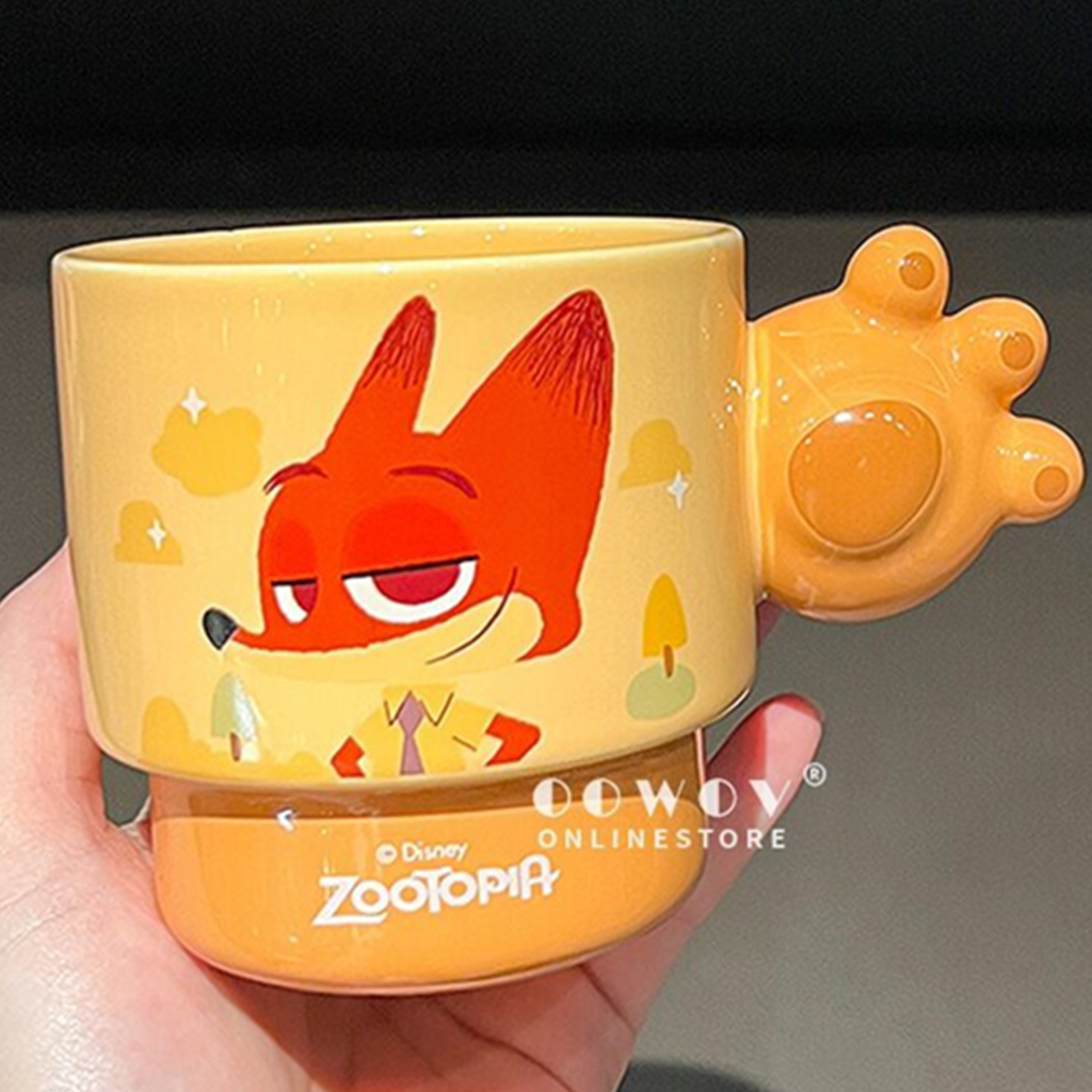 ディズニー ズートピア ニック 肉球ハンドル セラミックマグ 300ml オレンジ