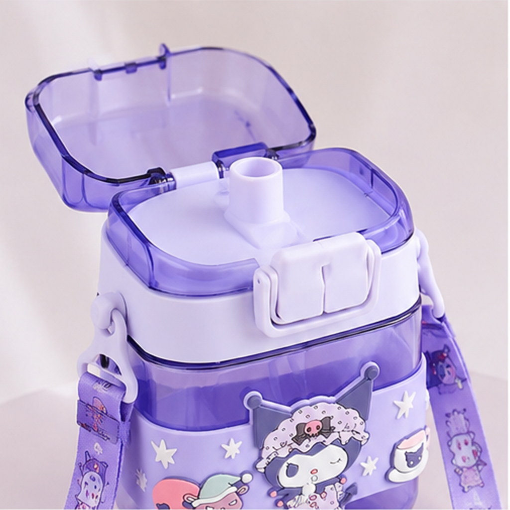 サンリオ クロミ 600ml 2WAY Tritanショルダーボトル パープル