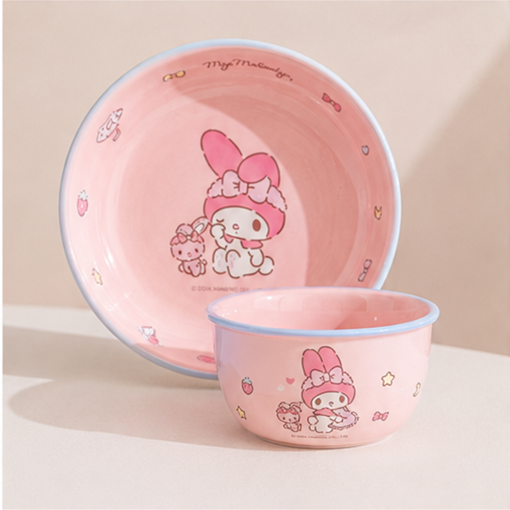 サンリオ マイメロディ セラミック食器 4点ギフトセット ピンク