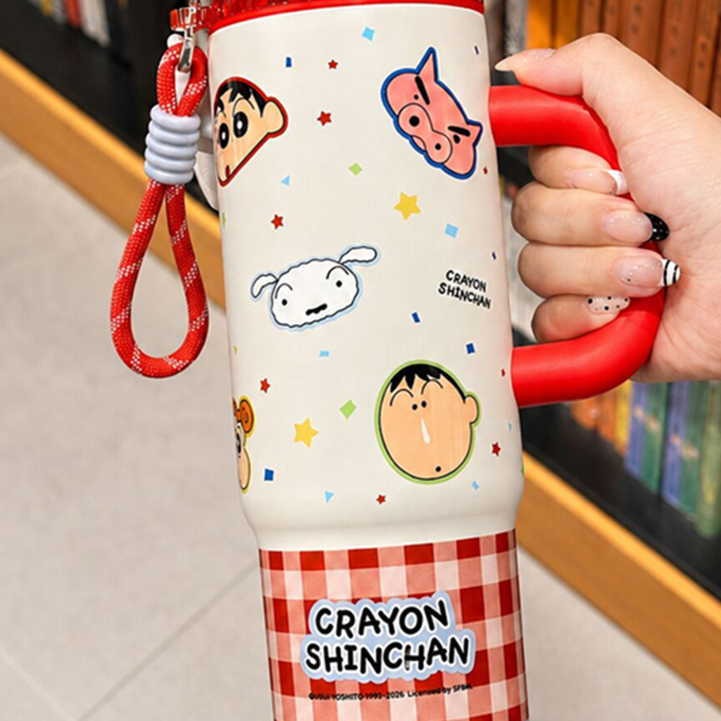 クレヨンしんちゃん 810ml 2WAY 保温ストロータンブラー レッド