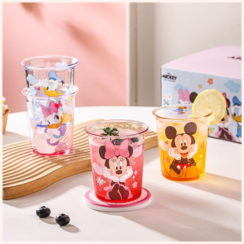 ディズニー ミッキー＆フレンズ 320ml ガラスカップ セット