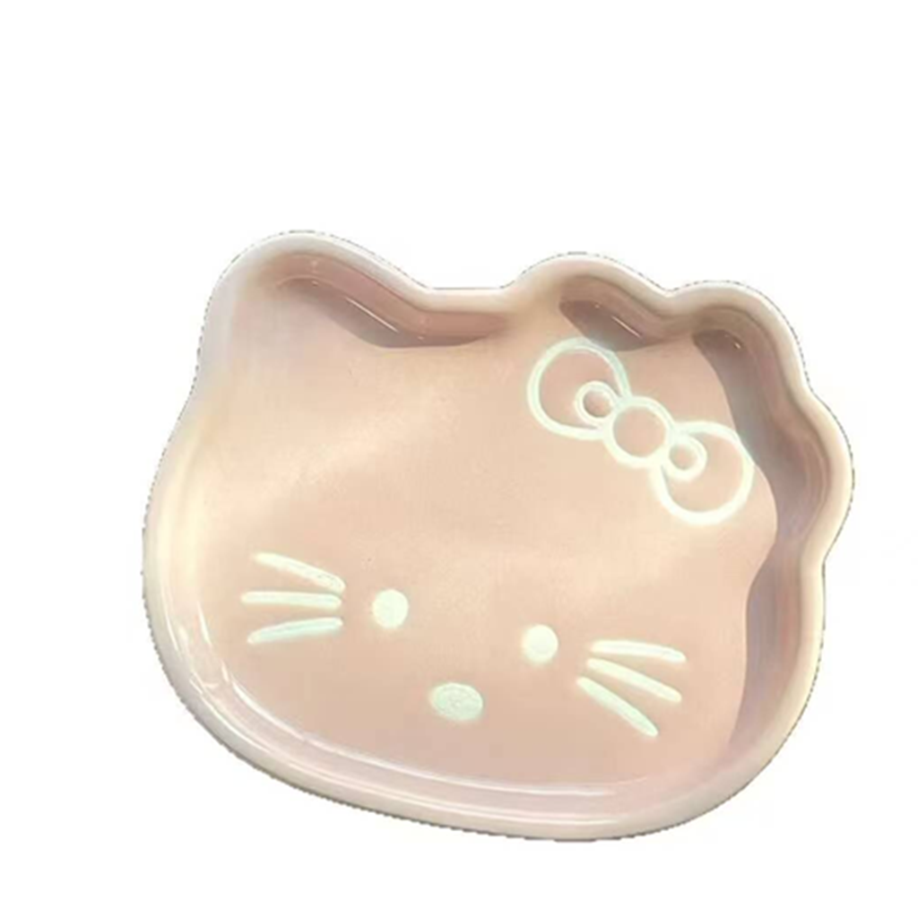 ハローキティ フェイス型セラミックディップ皿 ピンク