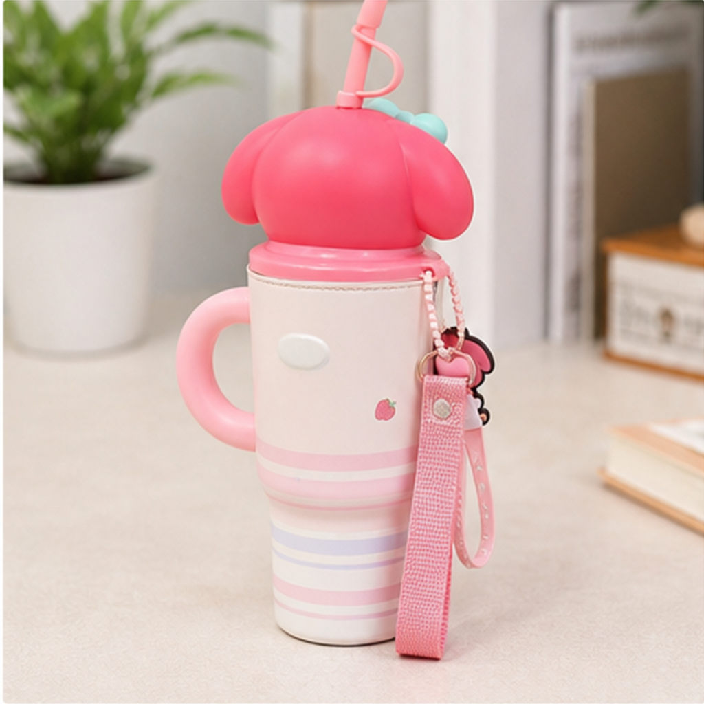 マイメロディ 580ml ストロー付き保温タンブラー