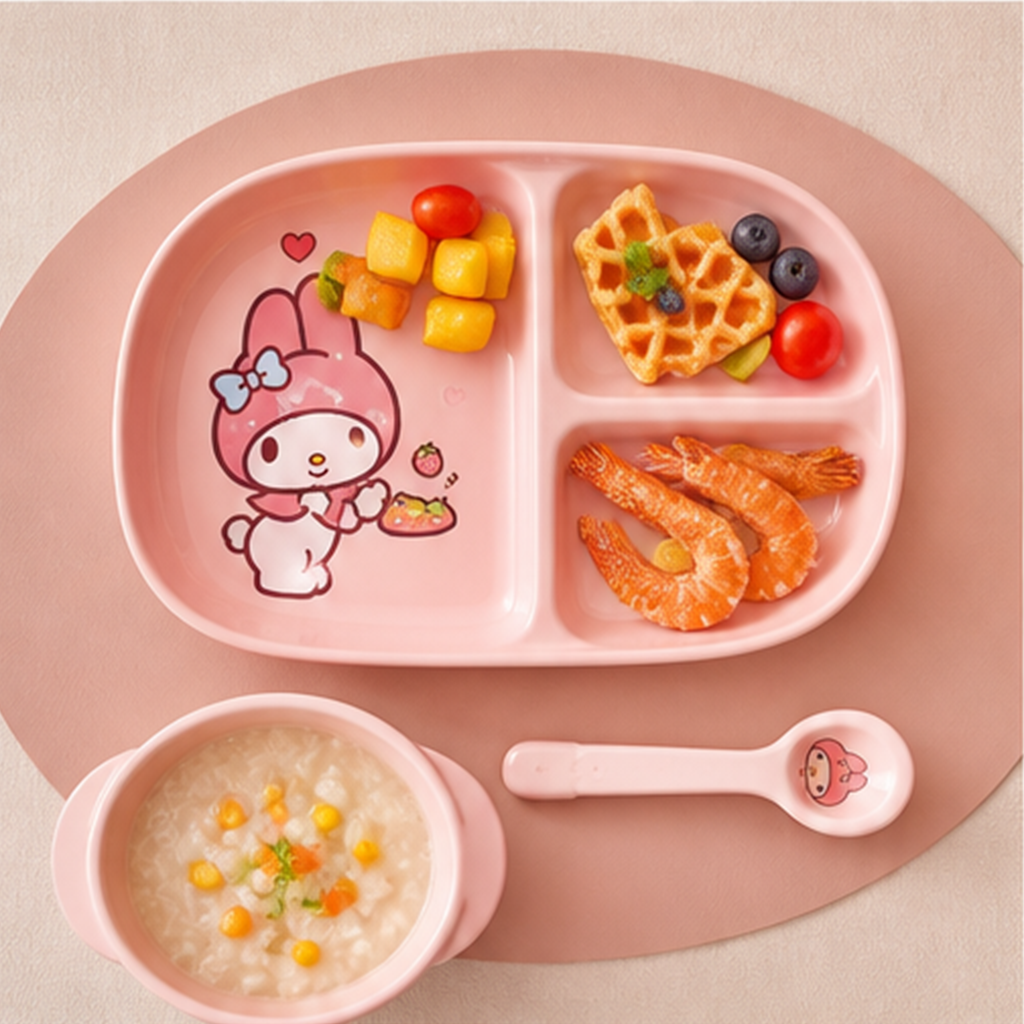 マイメロディ 3仕切りセラミックプレート 食器セット