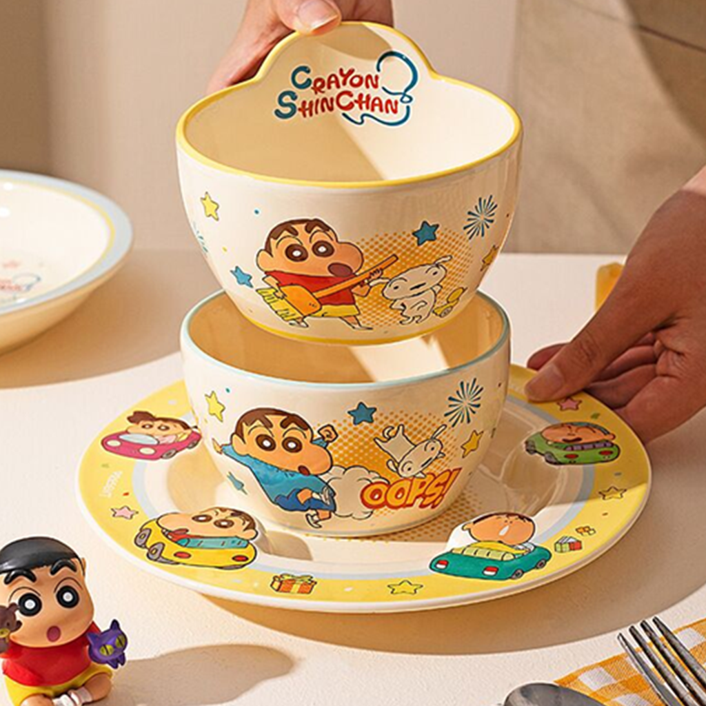 クレヨンしんちゃん 音楽シリーズ セラミック食器 5点セット