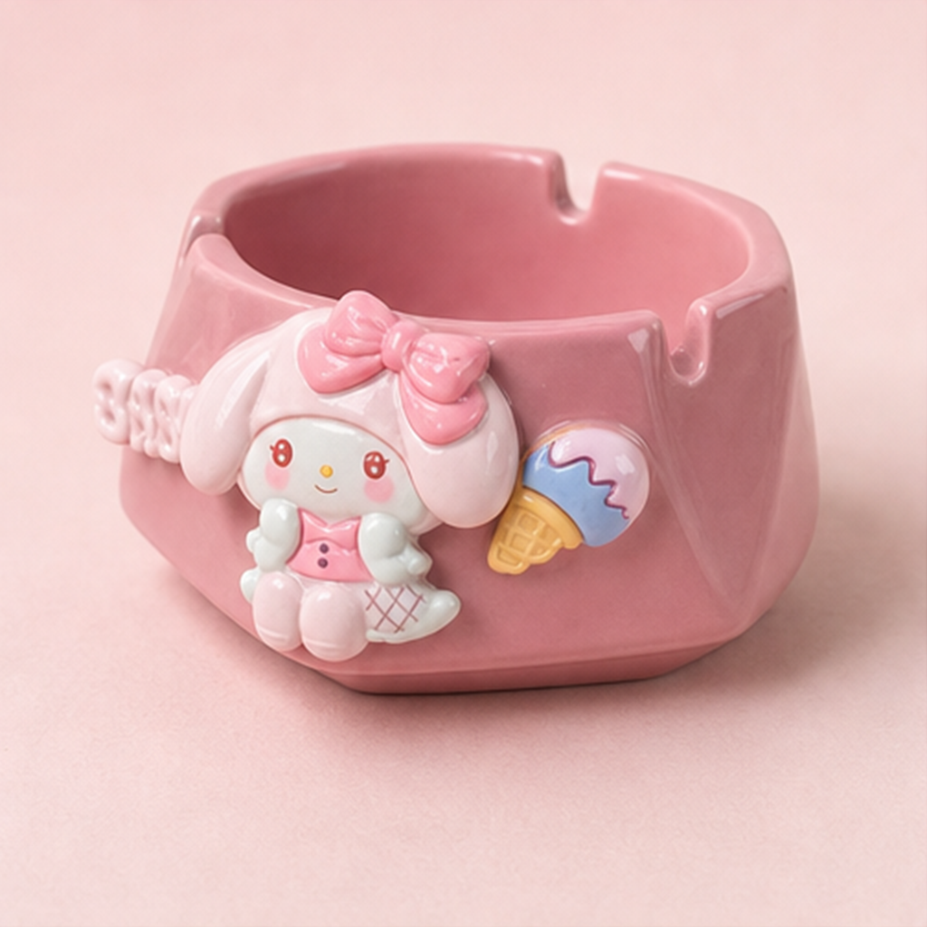 マイメロディ 立体陶器アッシュトレイ ピンク