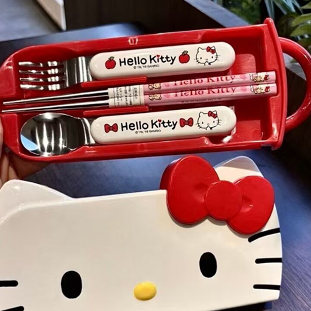 ハローキティ ステンレスカトラリー4点セット ケース付き