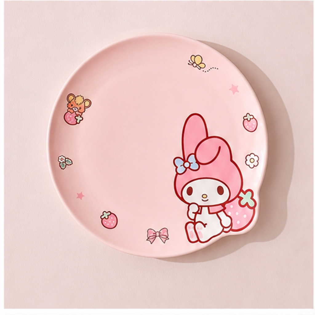マイメロディ 7インチ セラミックプレート 18cm ピンク