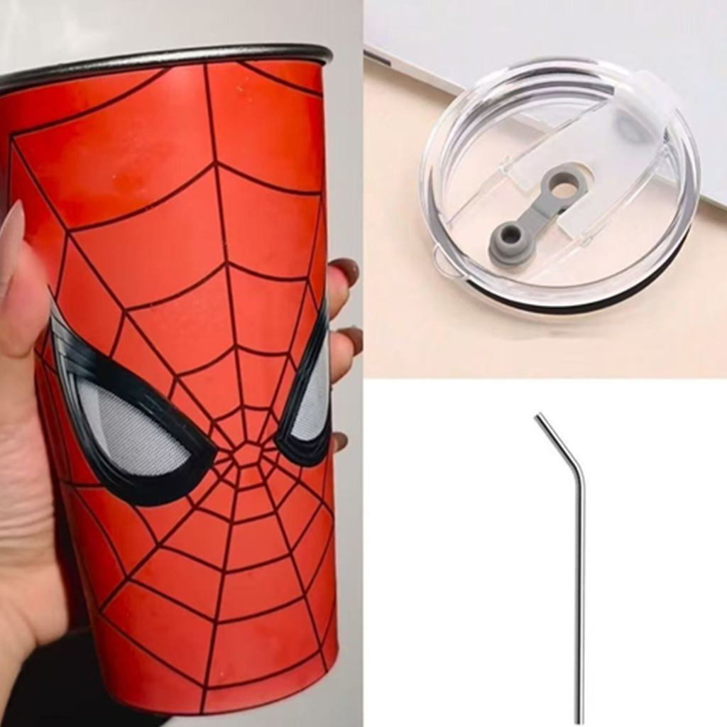 スパイダーマン 700ml 冷感カラーチェンジタンブラー ふた・ストロー付き