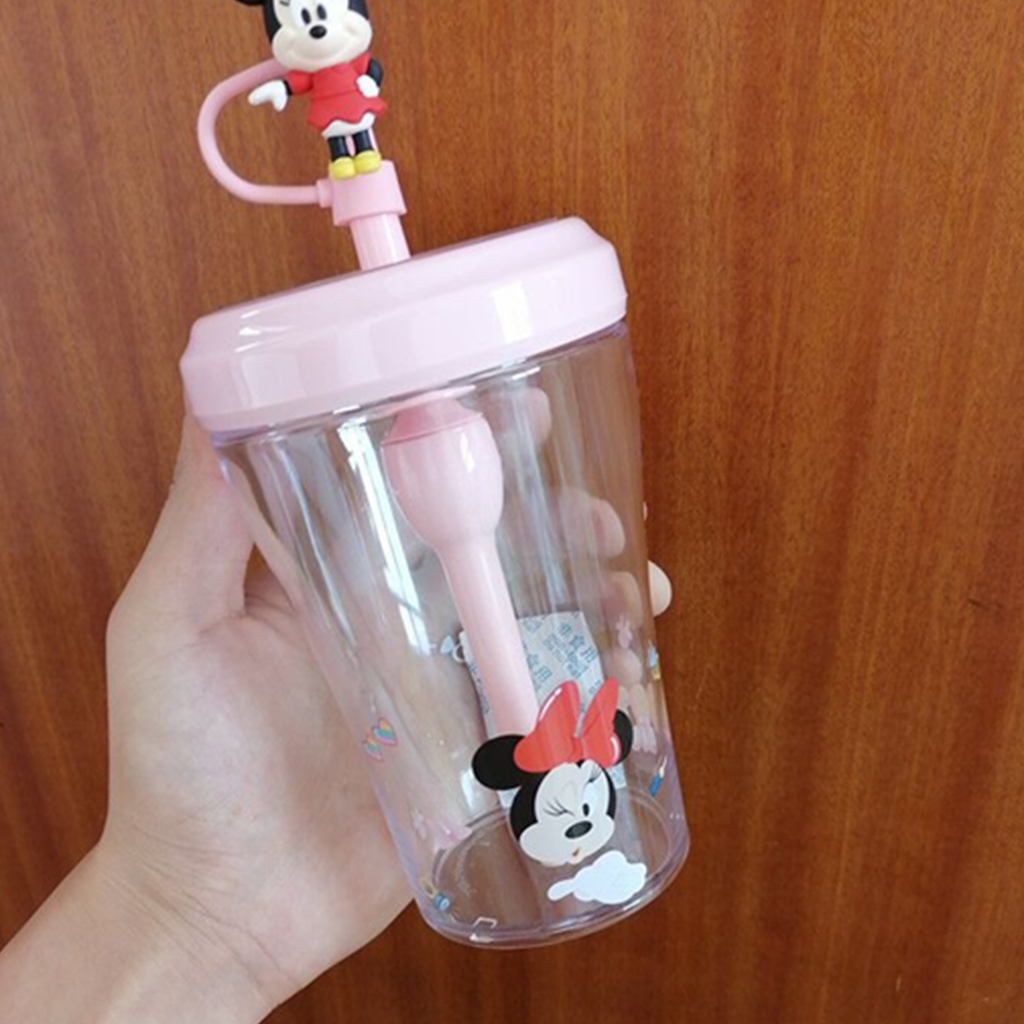 ミニーマウス 3Dフィギュア付きストローカップ 520ml