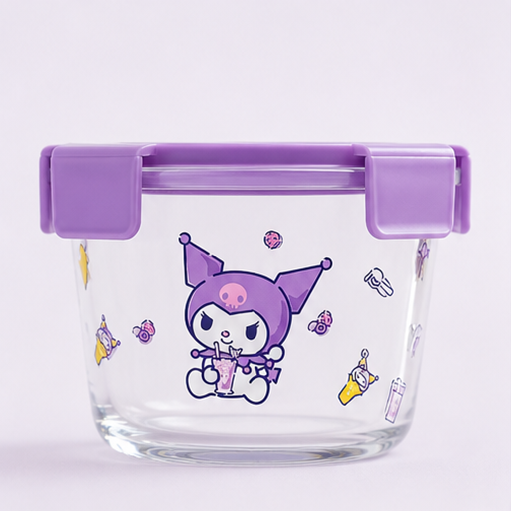 クロミ 4点ロック付きガラス保存容器 700ml