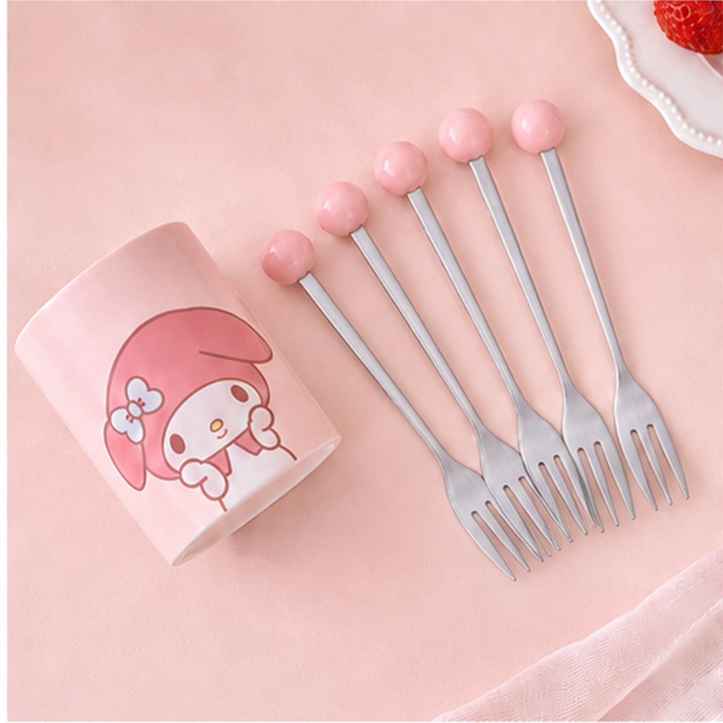 サンリオキャラクター フルーツフォーク5本セット