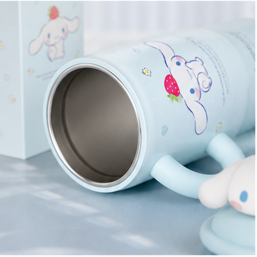 シナモロール 650ml 316ステンレス ストロー付き保温タンブラー ブルー