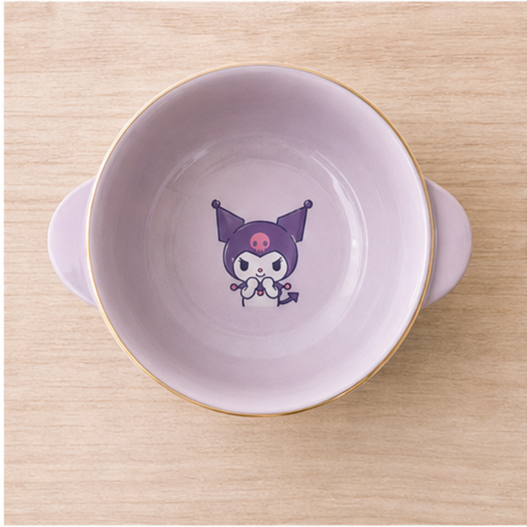 サンリオキャラクター 両手付き陶器キッズボウル