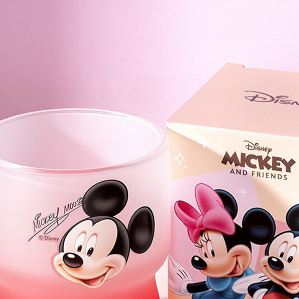 ディズニー ミッキー 290ml フロストグラデーション ガラスカップ ギフトボックス付き