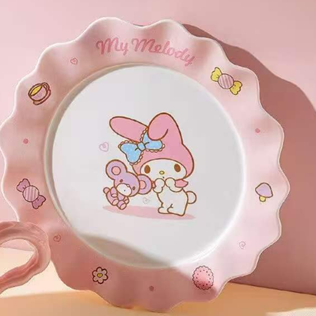 マイメロディ 波型リムセラミックプレート 21cm ピンク